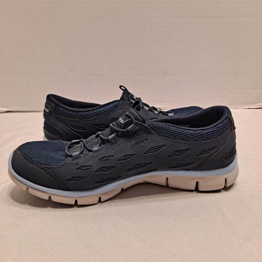 Skechers Women's Gratis Breezy City 22773 Sneakers Size 6 Lightweight Navy Blue
